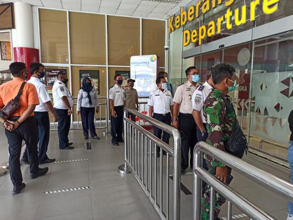 Satgas Covid-19 Babel Gelar Sidak di Bandara Depati Amir