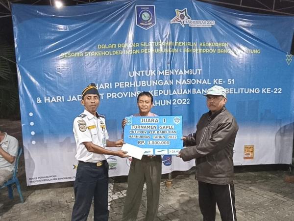 Pelindo Juara 1 Lomba Gaple Harhubnas dan HUT Provinsi Babel 2022